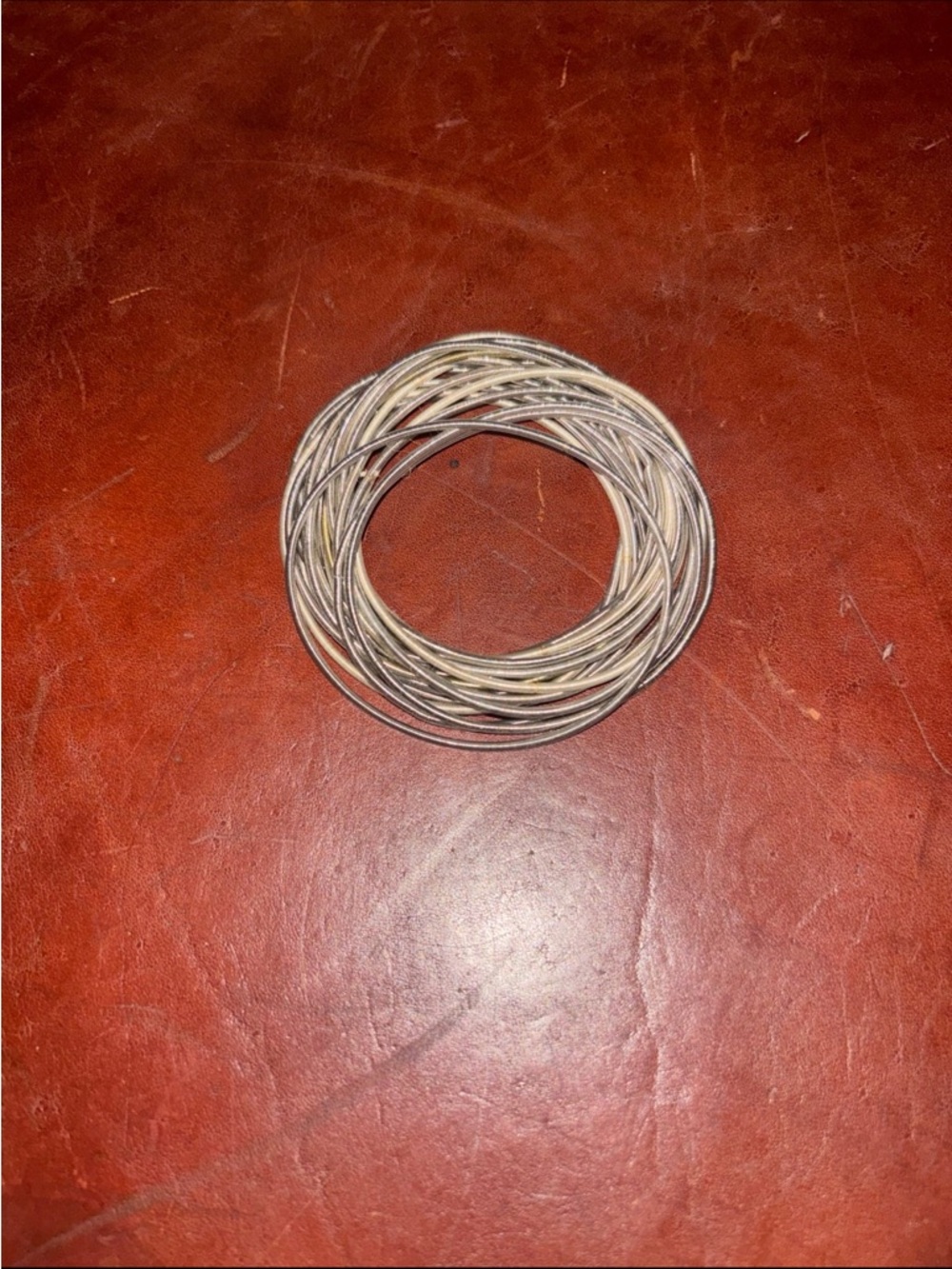 Stacked Silver-Tone Wire Bangle Bracelet Set